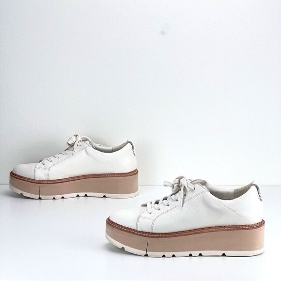 Dolce Vita Toyah Platform Sneakers in White Leather Women’s Size 9 - Picture 6 of 13